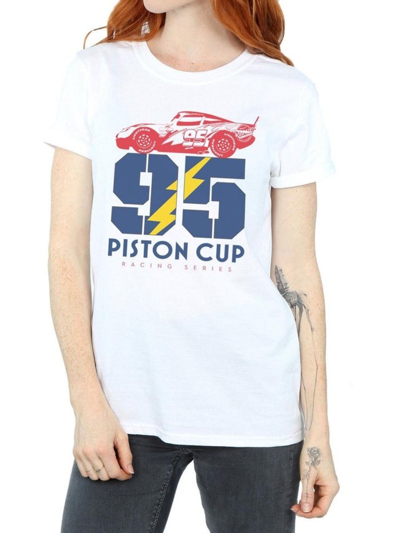 Disney - T-shirt CARS PISTON CUP Blanc - Kiabi