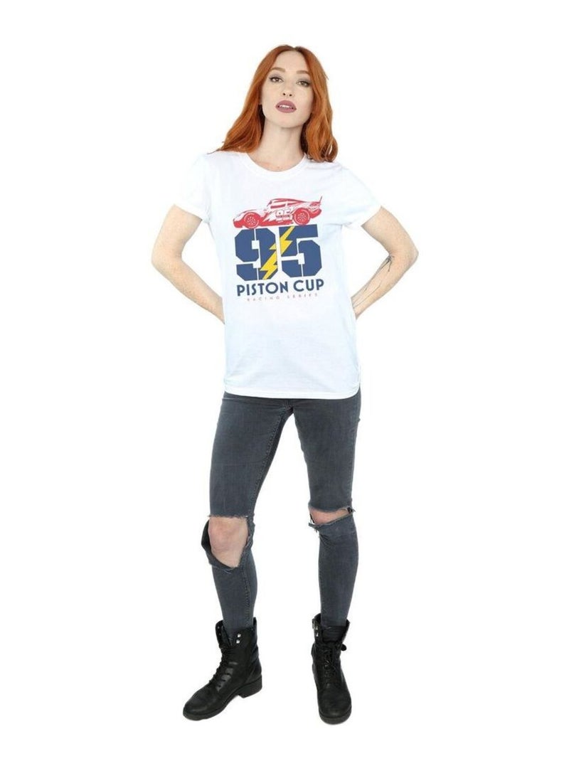 Disney - T-shirt CARS PISTON CUP Blanc - Kiabi