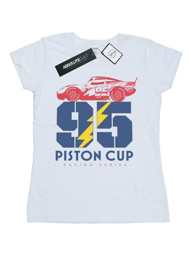 Disney - T-shirt CARS PISTON CUP Blanc - Kiabi