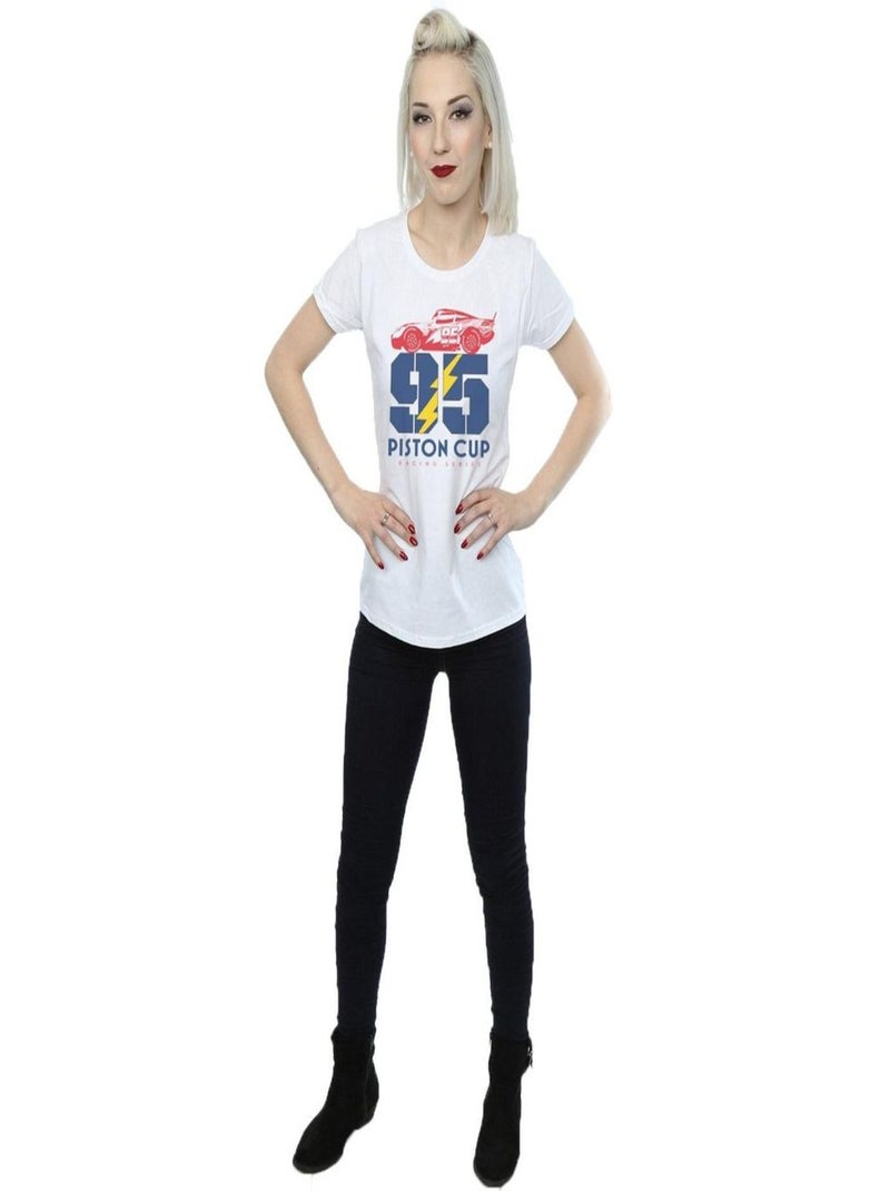 Disney - T-shirt CARS PISTON CUP Blanc - Kiabi