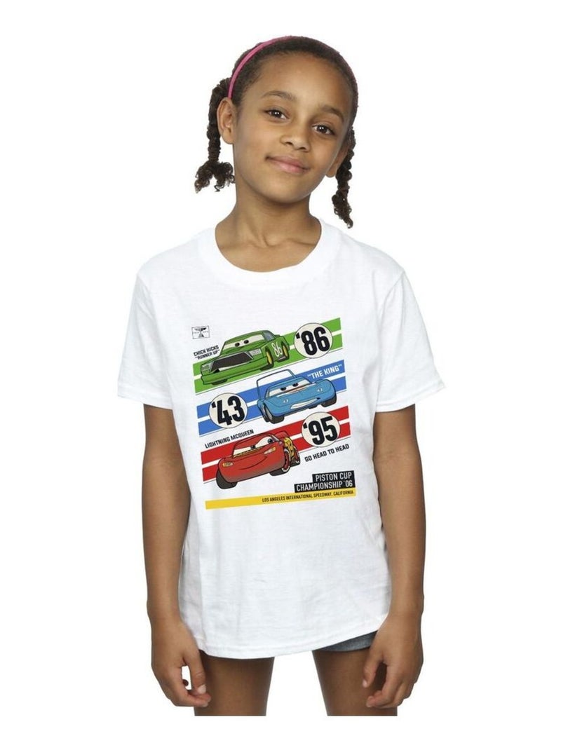 Disney - T-shirt CARS PISTON CUP CHAMPIONS Blanc - Kiabi