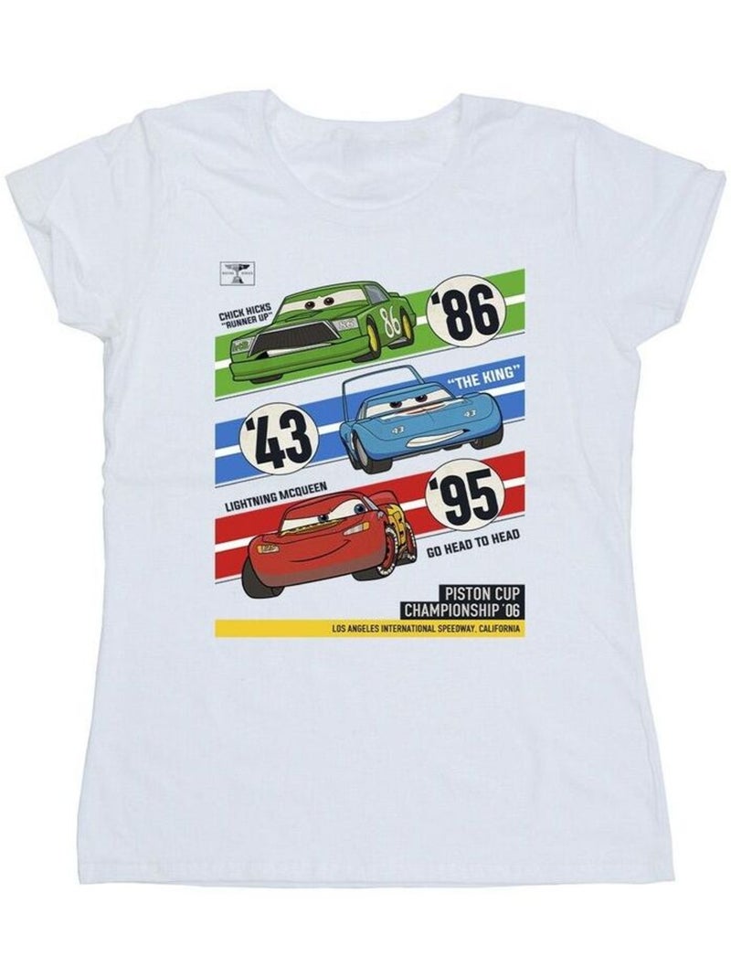 Disney - T-shirt CARS PISTON CUP CHAMPIONS Blanc - Kiabi