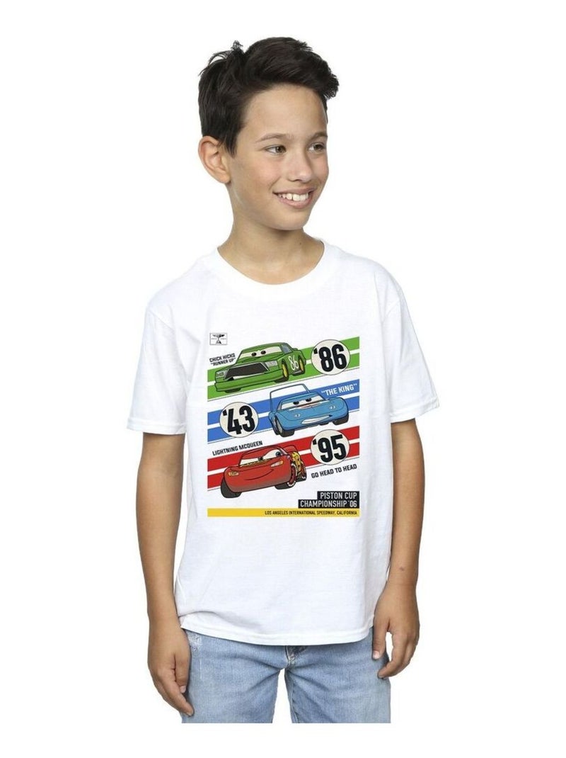 Disney - T-shirt CARS PISTON CUP CHAMPIONS Blanc - Kiabi