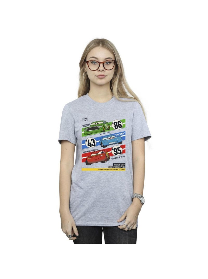 Disney - T-shirt CARS PISTON CUP CHAMPIONS Gris chiné - Kiabi