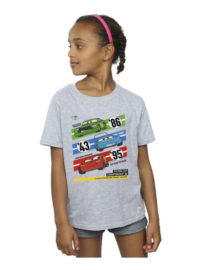 Disney - T-shirt CARS PISTON CUP CHAMPIONS Gris chiné - Kiabi