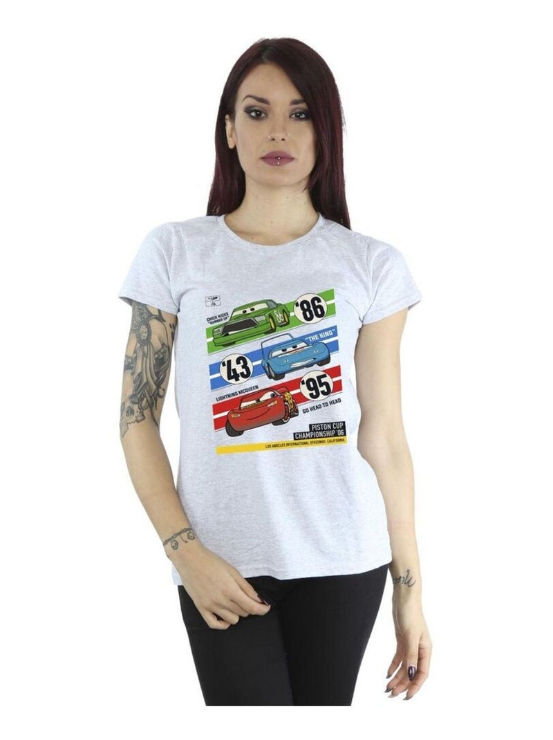 Disney - T-shirt CARS PISTON CUP CHAMPIONS Gris chiné - Kiabi