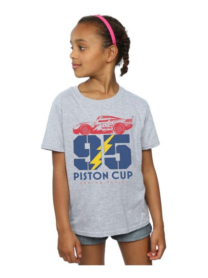 Disney - T-shirt CARS PISTON CUP Gris chiné - Kiabi