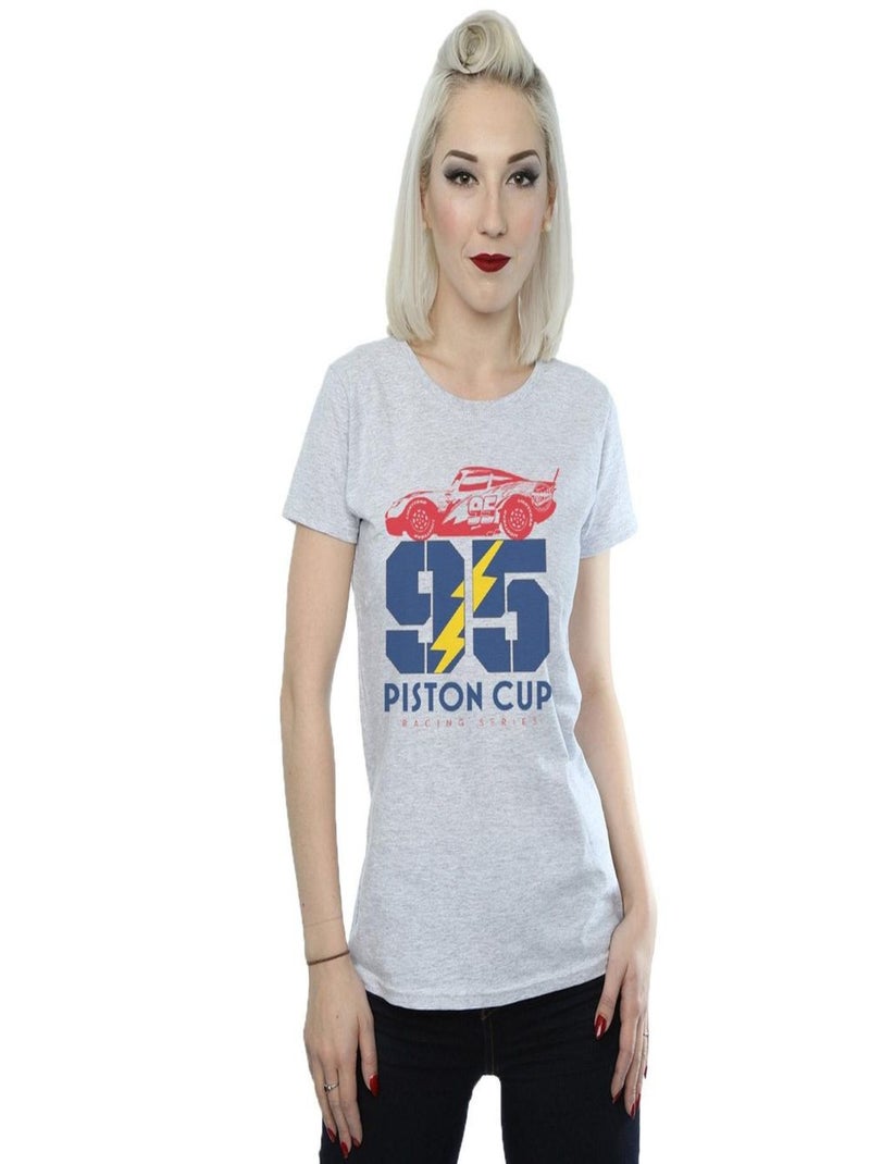 Disney - T-shirt CARS PISTON CUP Gris chiné - Kiabi
