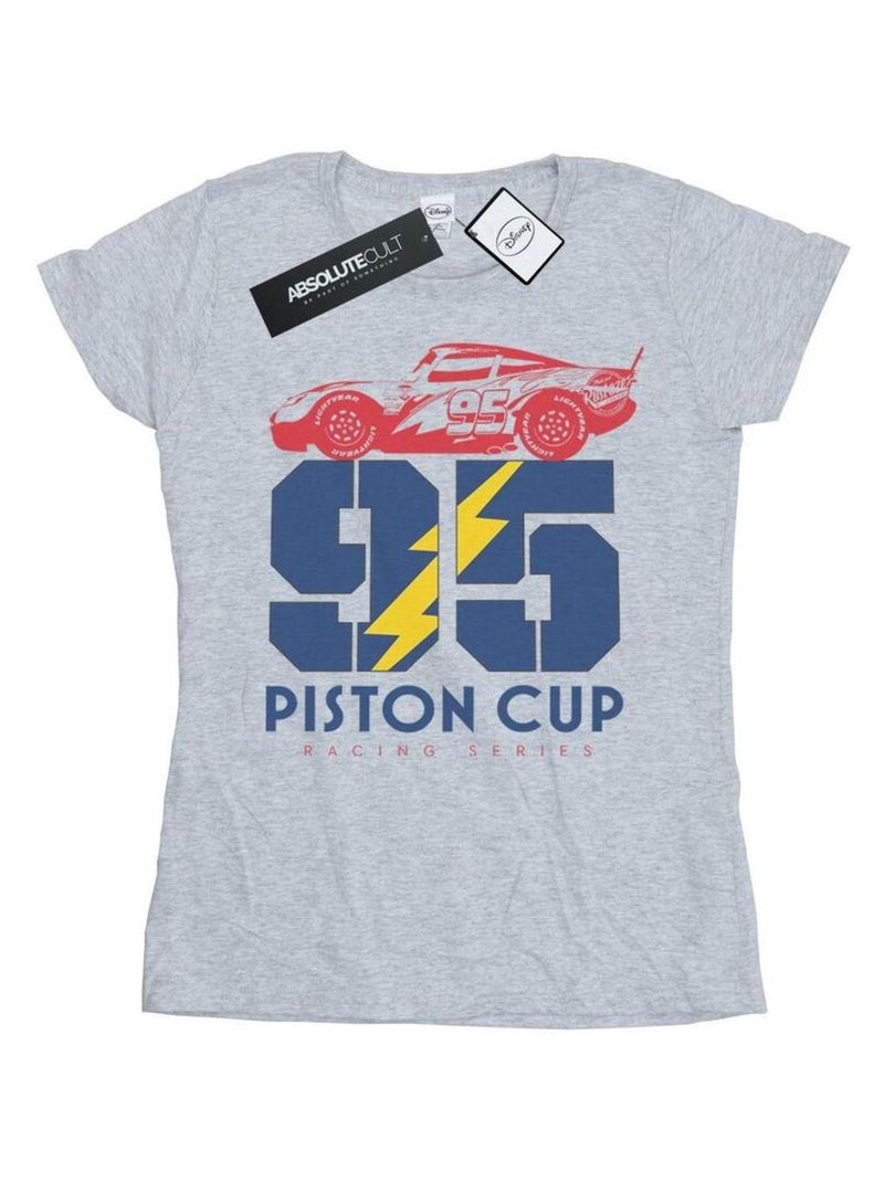 Disney - T-shirt CARS PISTON CUP Gris chiné - Kiabi
