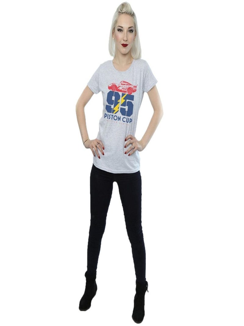 Disney - T-shirt CARS PISTON CUP Gris chiné - Kiabi