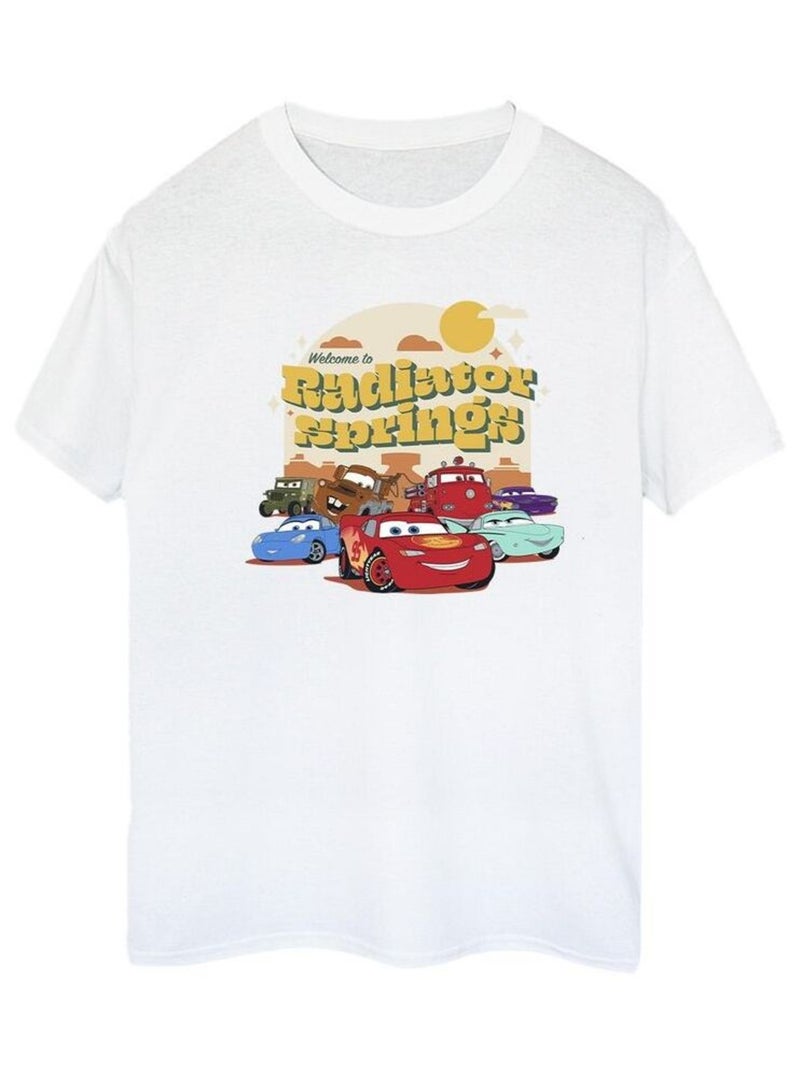 Disney - T-shirt CARS RADIATOR SPRINGS Blanc - Kiabi