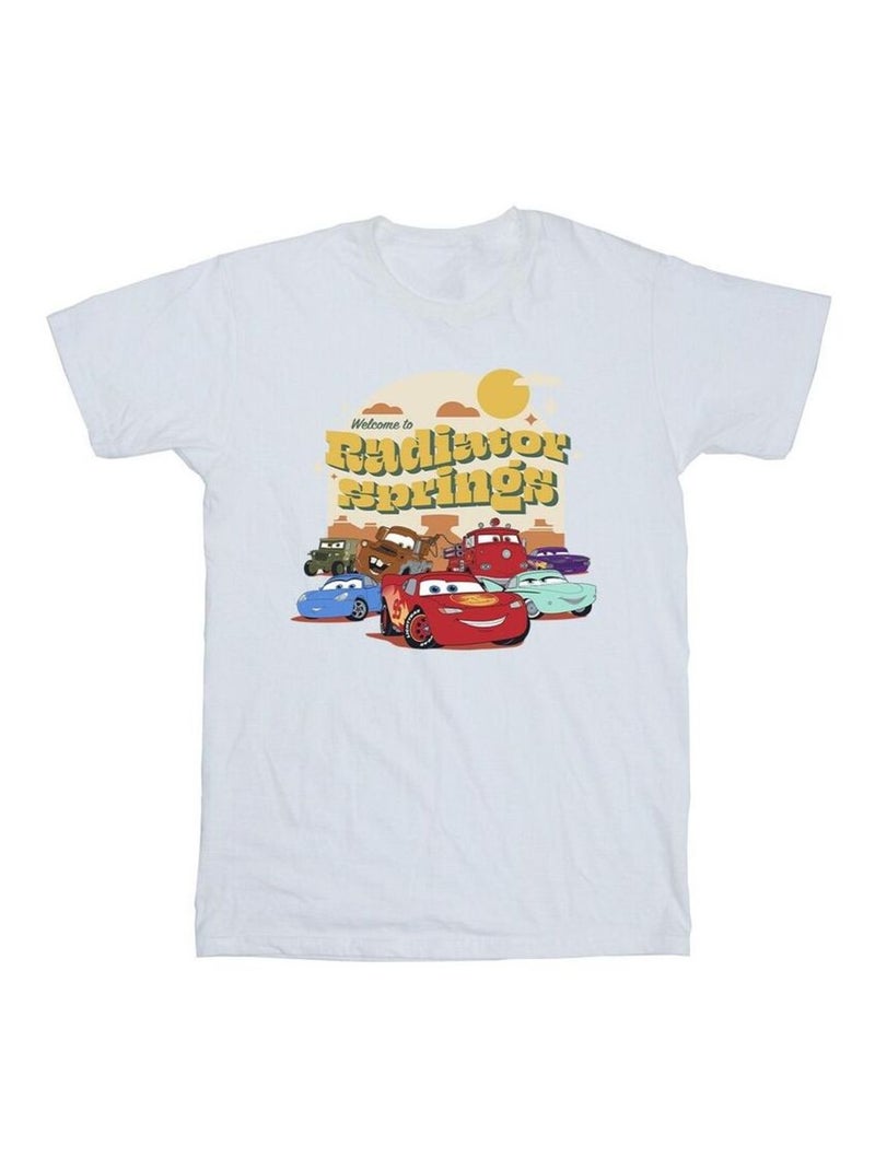 Disney - T-shirt CARS RADIATOR SPRINGS Blanc - Kiabi
