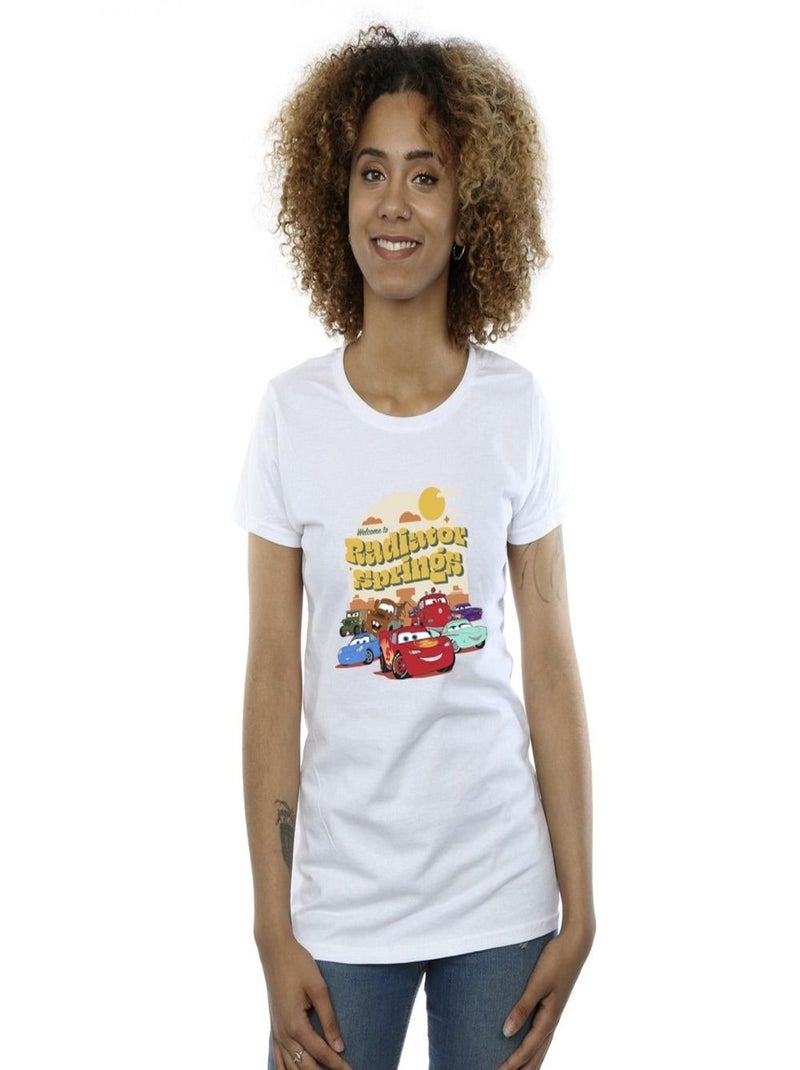 Disney - T-shirt CARS RADIATOR SPRINGS Blanc - Kiabi