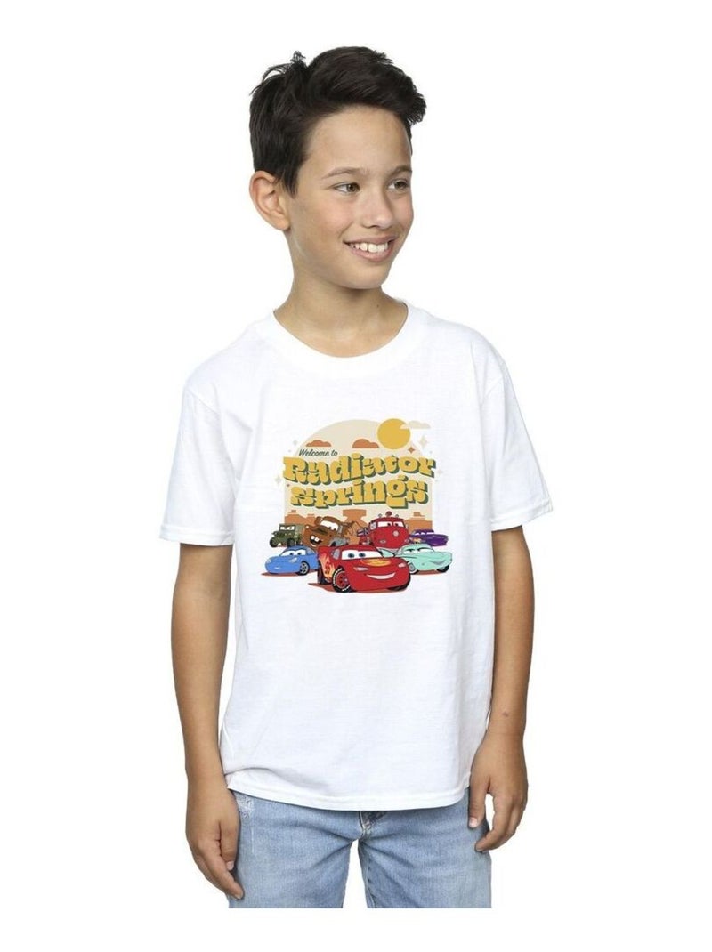 Disney - T-shirt CARS RADIATOR SPRINGS Blanc - Kiabi