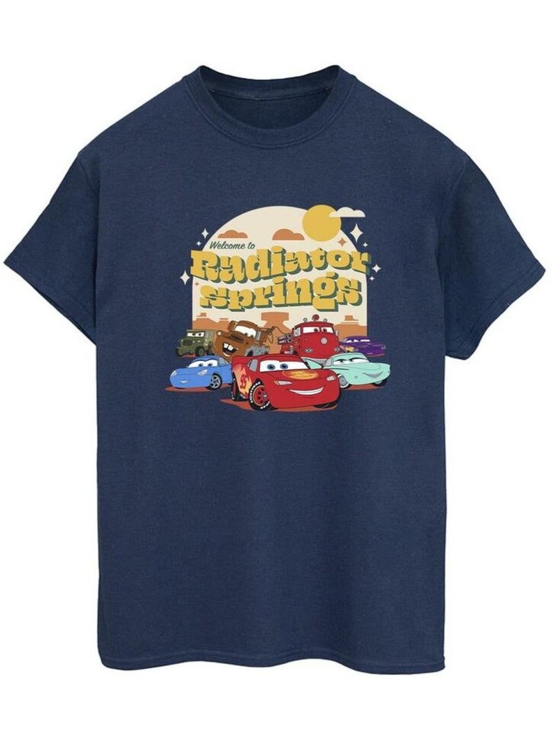 Disney - T-shirt CARS RADIATOR SPRINGS Bleu marine - Kiabi