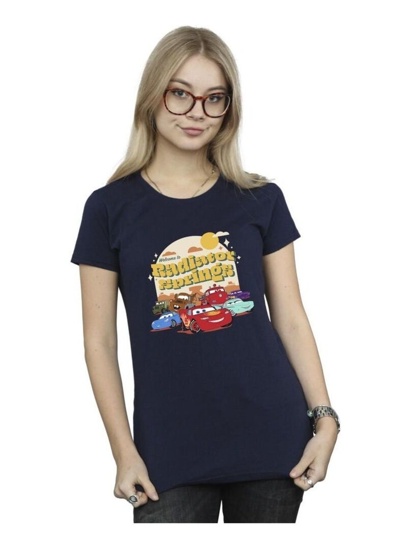 Disney - T-shirt CARS RADIATOR SPRINGS Bleu marine - Kiabi