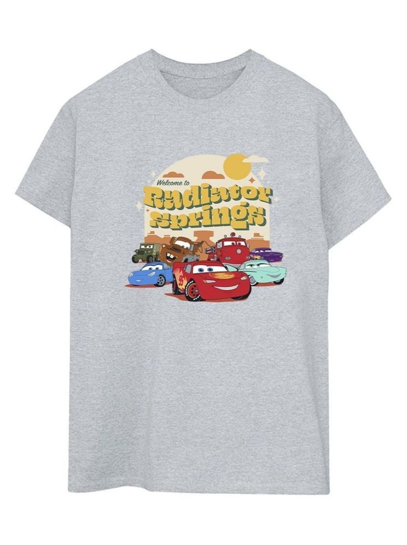 Disney - T-shirt CARS RADIATOR SPRINGS Gris chiné - Kiabi