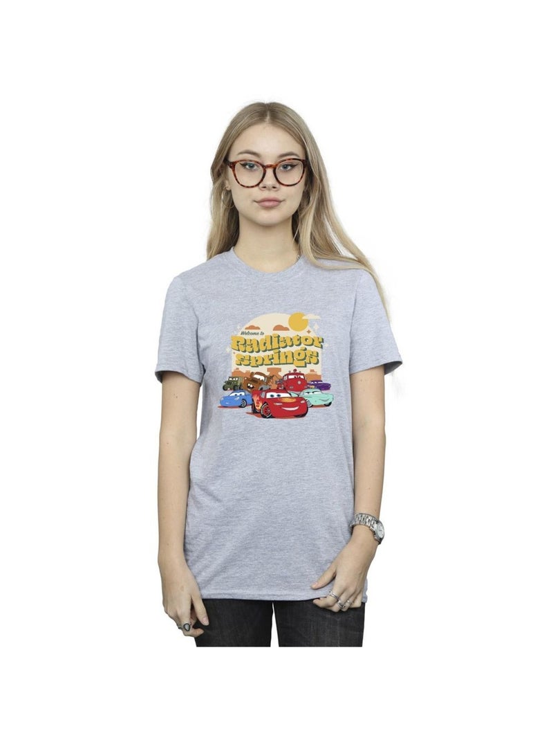 Disney - T-shirt CARS RADIATOR SPRINGS Gris chiné - Kiabi