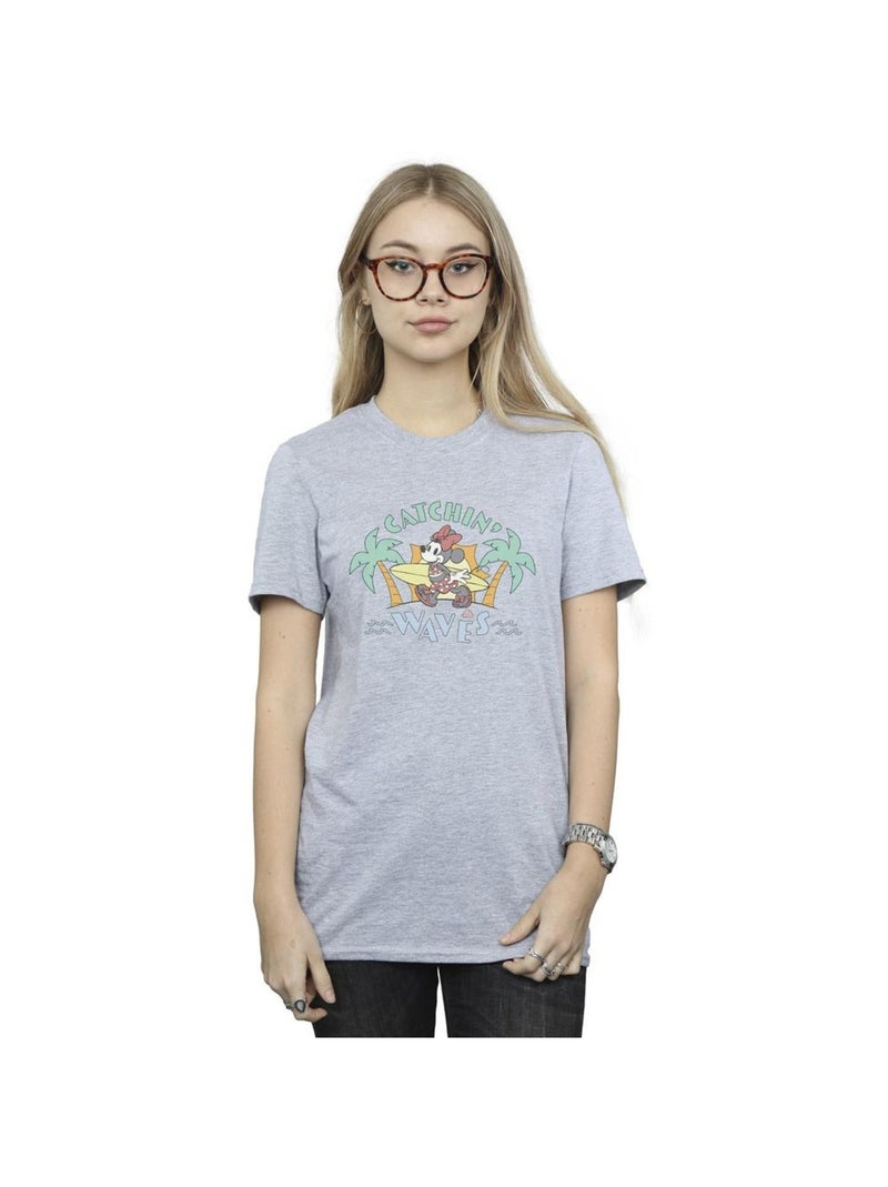 Disney - T-shirt CATCHIN WAVES Gris chiné - Kiabi