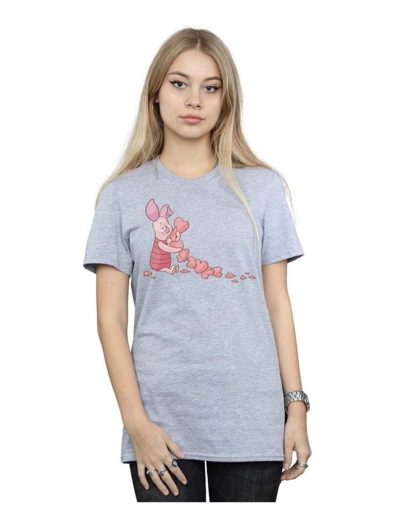 Disney - T-shirt CHAIN OF HEARTS Gris chiné - Kiabi