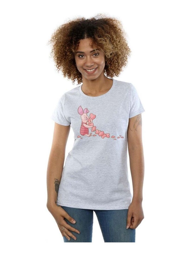 Disney - T-shirt CHAIN OF HEARTS Gris chiné - Kiabi