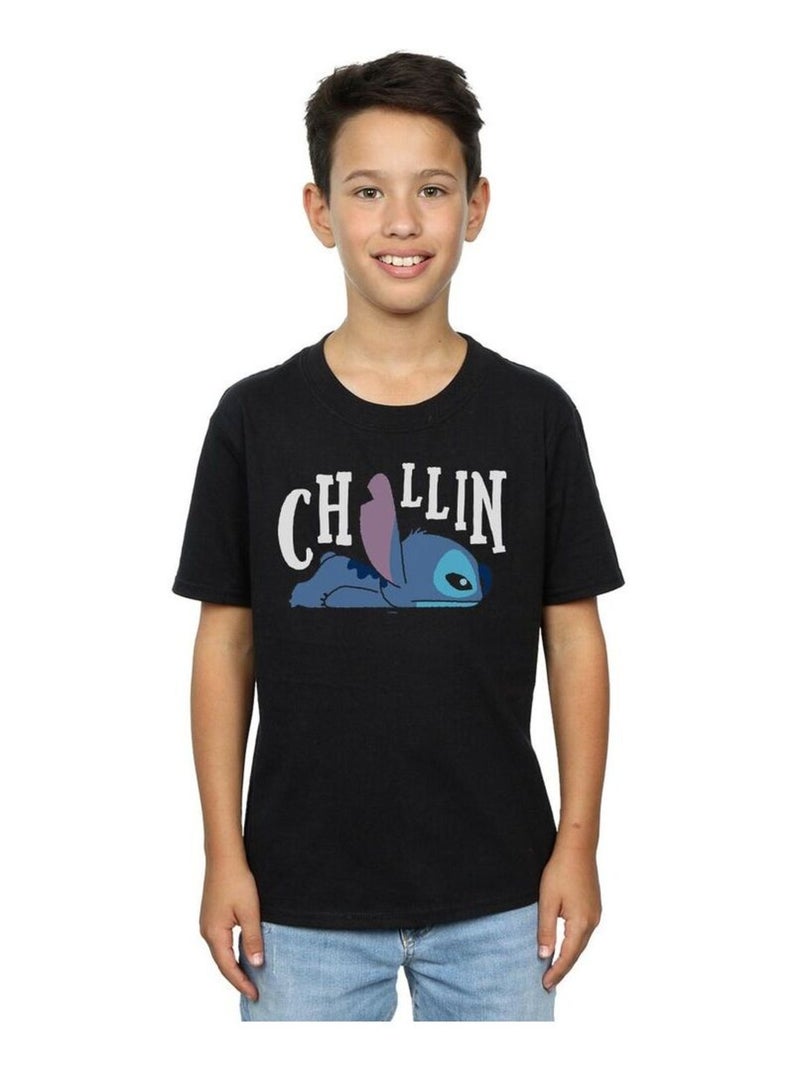 Disney - T-shirt CHILLIN Noir - Kiabi