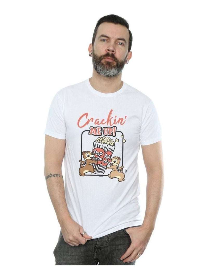 Disney - T-shirt CHIP N DALE CRACKIN ME Là-Haut Blanc - Kiabi