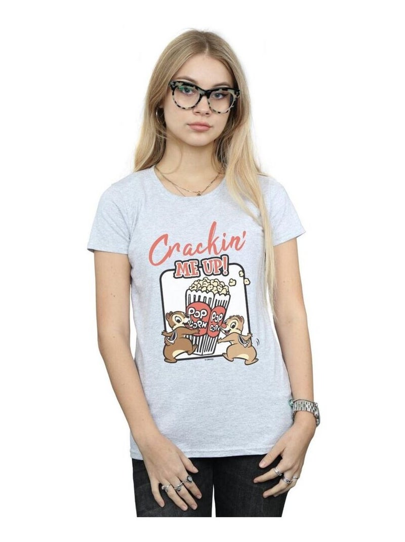 Disney - T-shirt CHIP N DALE CRACKIN ME UP Gris chiné - Kiabi