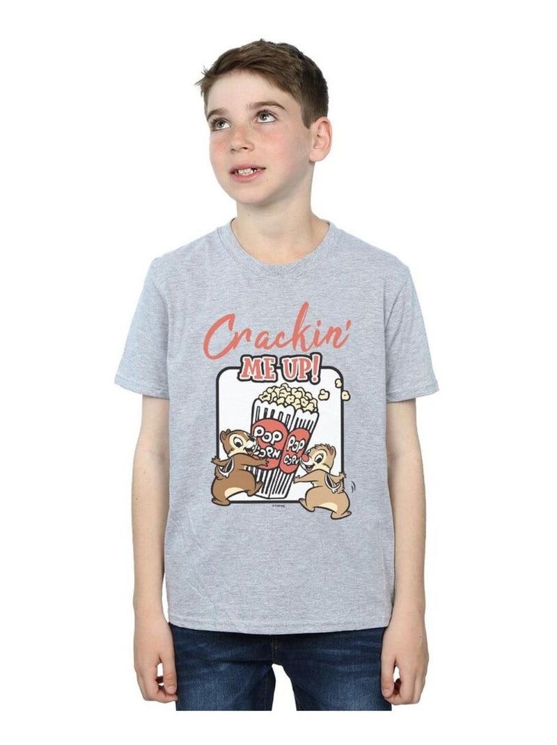 Disney - T-shirt CHIP N DALE CRACKIN ME UP Gris chiné - Kiabi