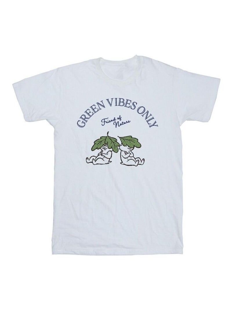 Disney - T-shirt CHIP 'N DALE GREEN VIBES ONLY Blanc - Kiabi