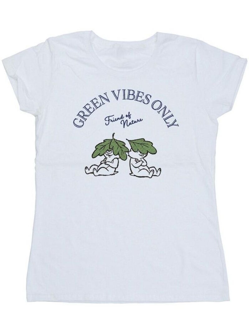 Disney - T-shirt CHIP 'N DALE GREEN VIBES ONLY Blanc - Kiabi
