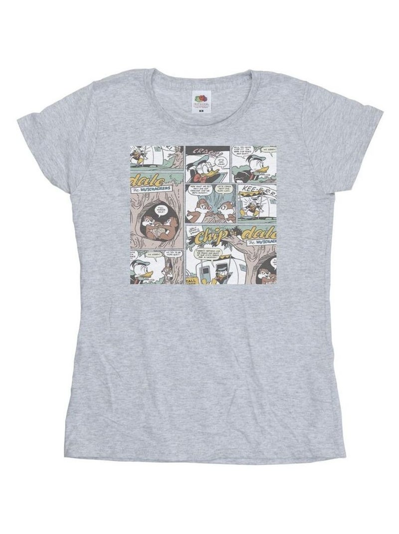 Disney - T-shirt CHIP 'N DALE Gris chiné - Kiabi