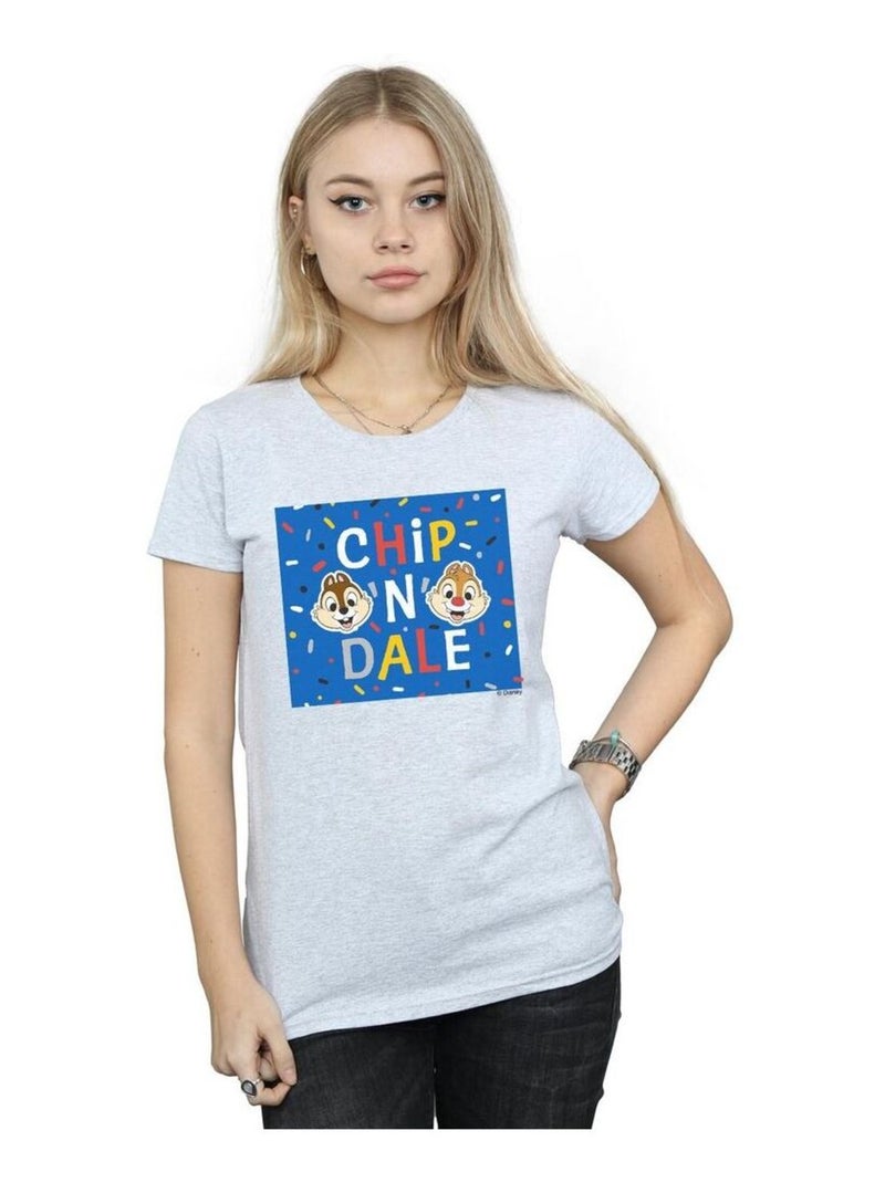 Disney - T-shirt CHIP N DALE Gris chiné - Kiabi
