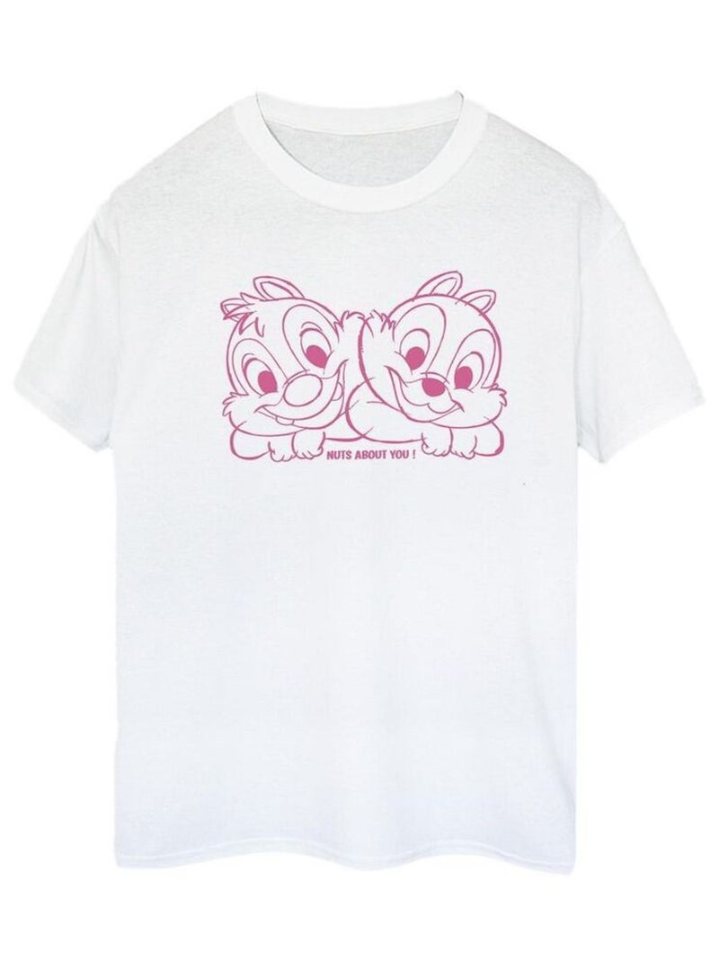 Disney - T-shirt CHIP 'N' DALE NUTS ABOUT YOU Blanc - Kiabi