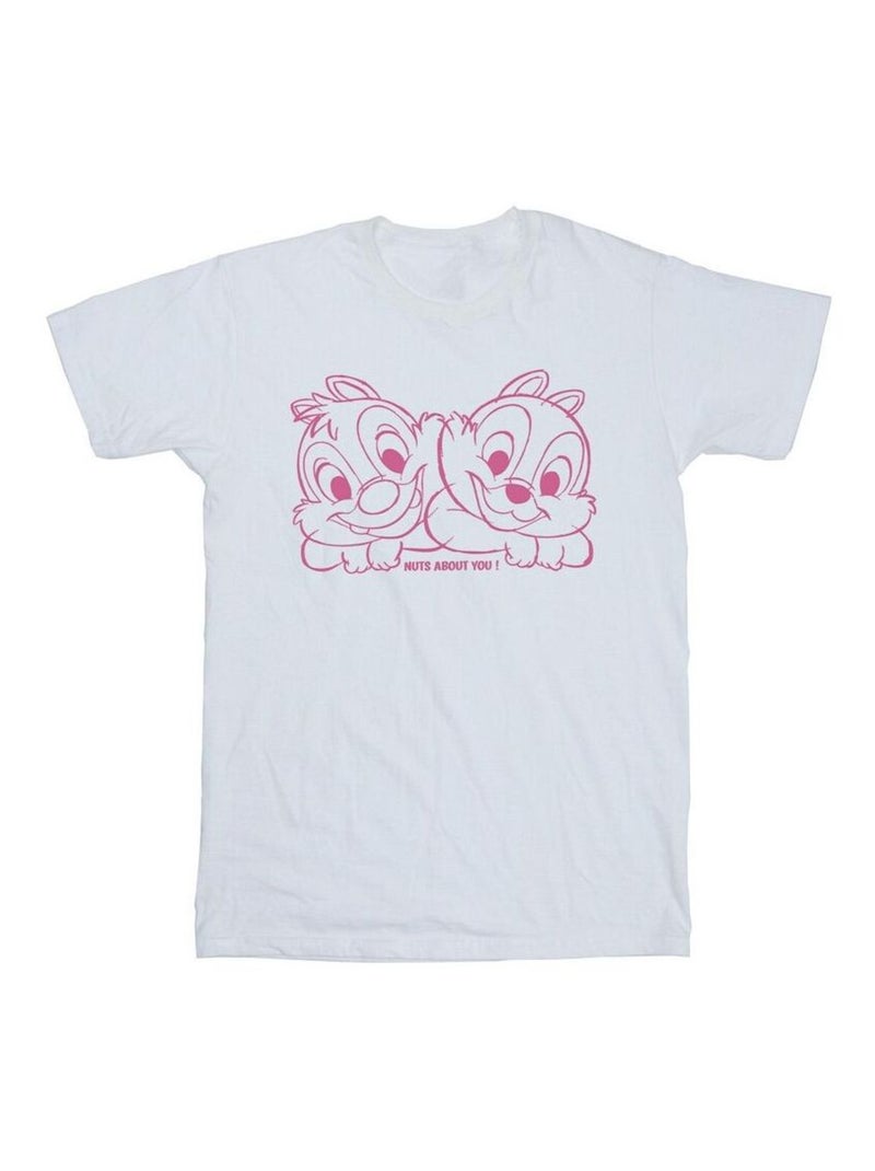 Disney - T-shirt CHIP 'N' DALE NUTS ABOUT YOU Blanc - Kiabi
