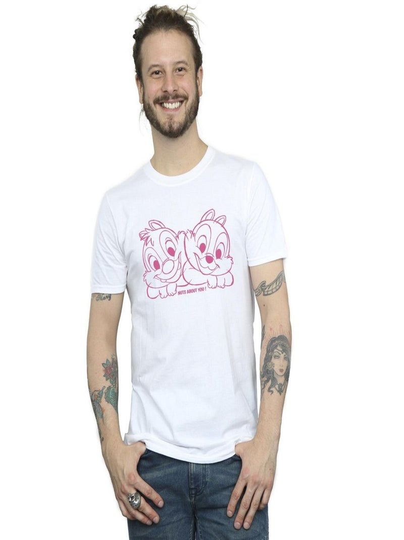 Disney - T-shirt CHIP 'N' DALE NUTS ABOUT YOU Blanc - Kiabi
