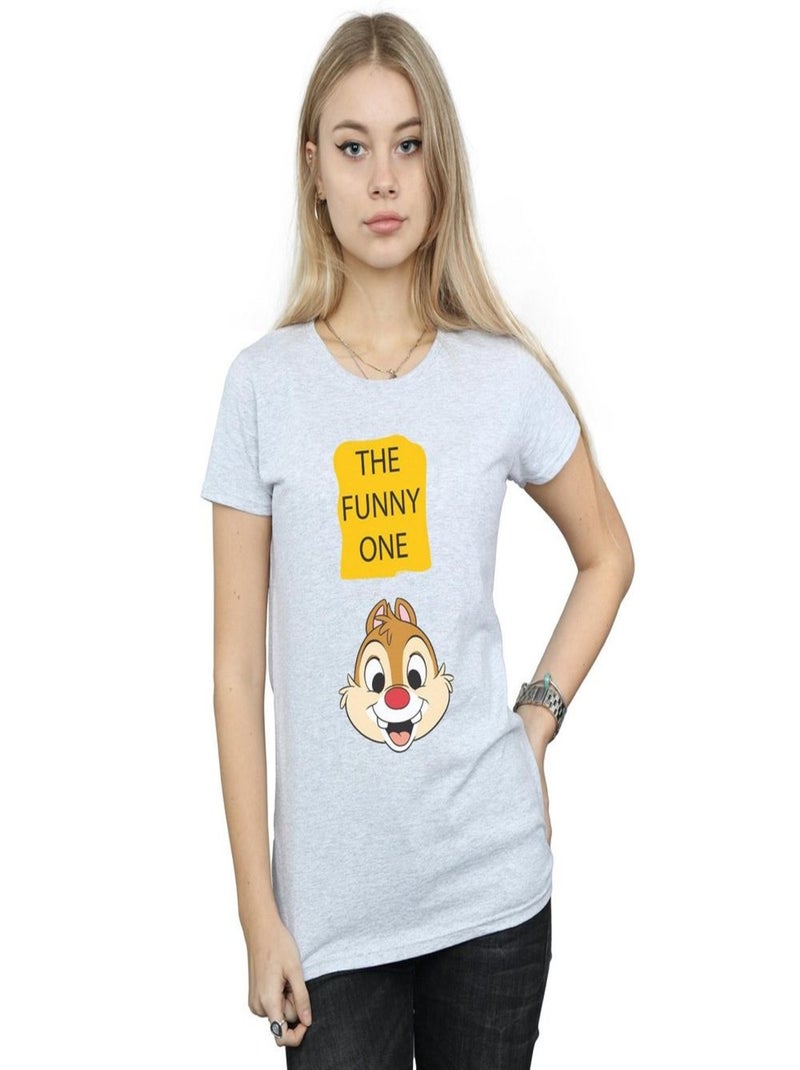 Disney - T-shirt CHIP N DALE THE FUNNY ONE Gris chiné - Kiabi