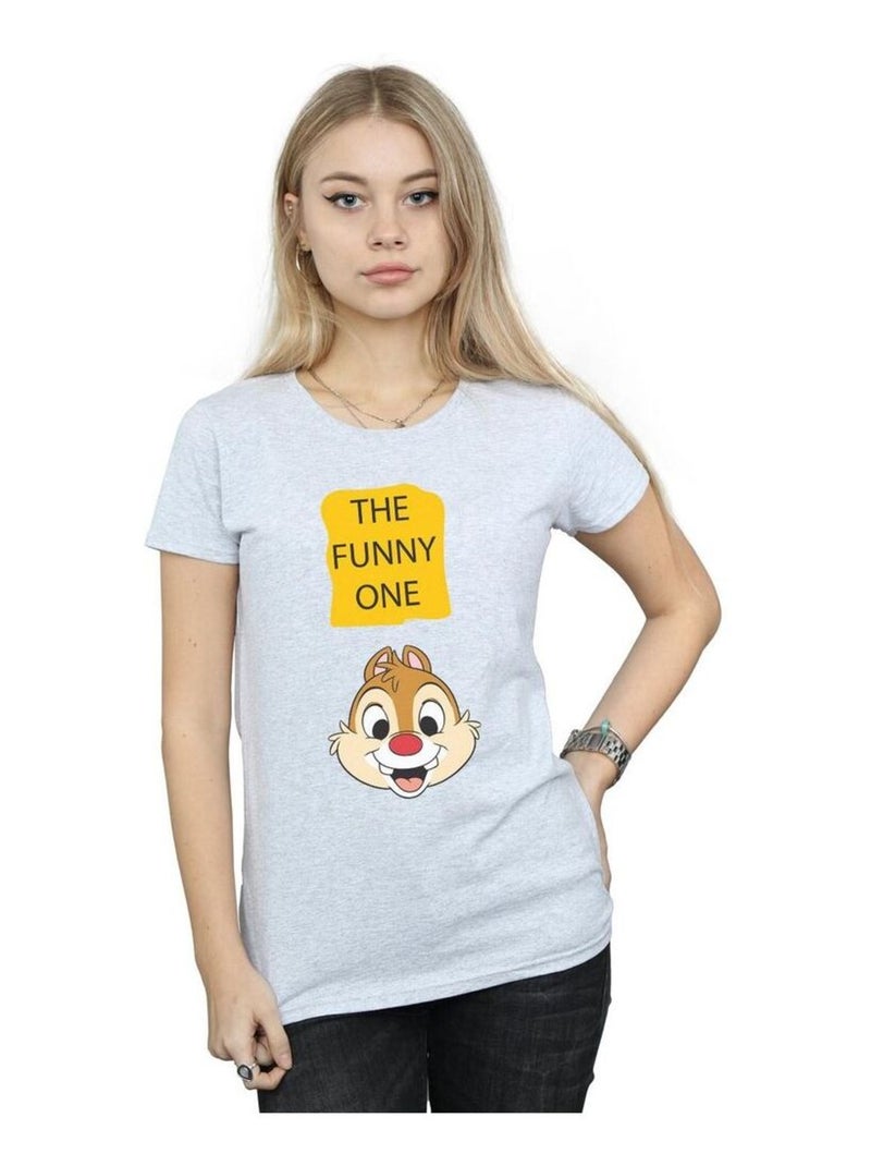 Disney - T-shirt CHIP N DALE THE FUNNY ONE Gris chiné - Kiabi