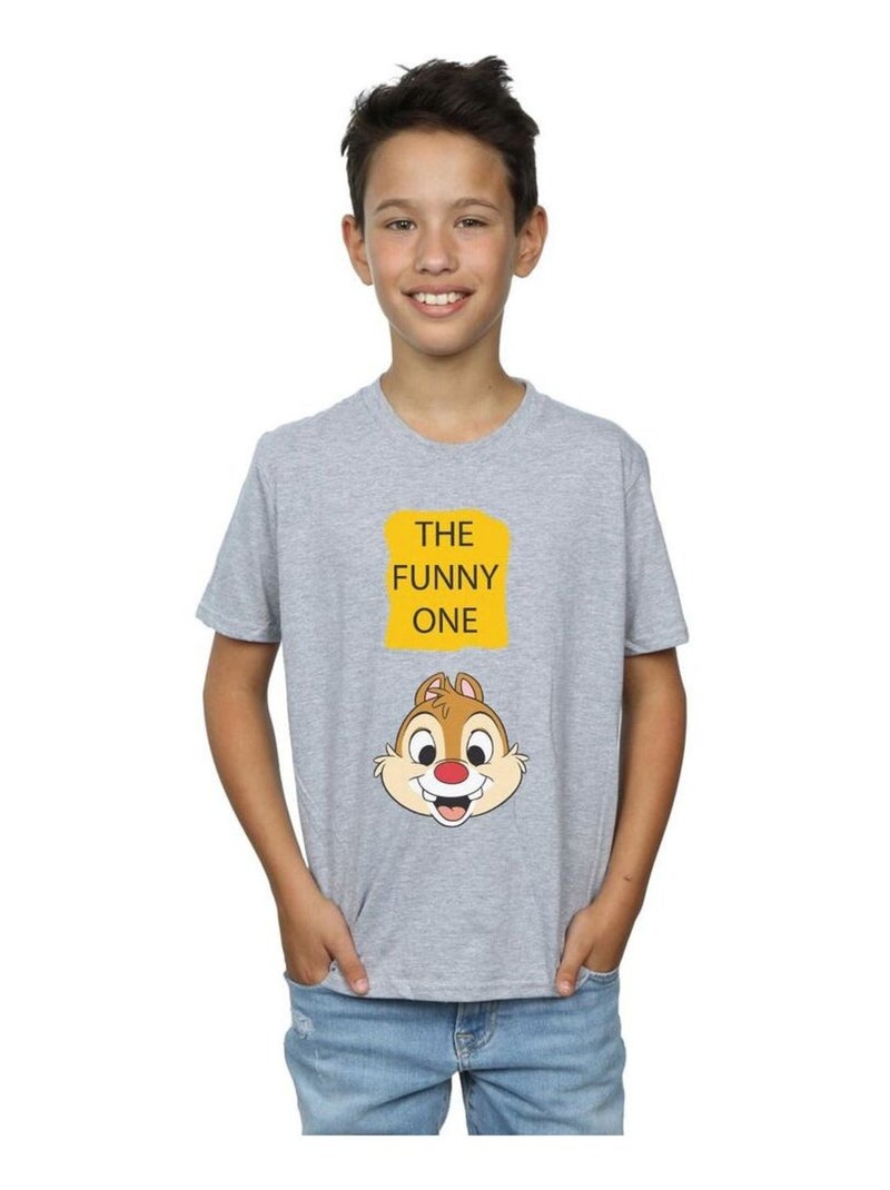 Disney - T-shirt CHIP N DALE THE FUNNY ONE Gris chiné - Kiabi
