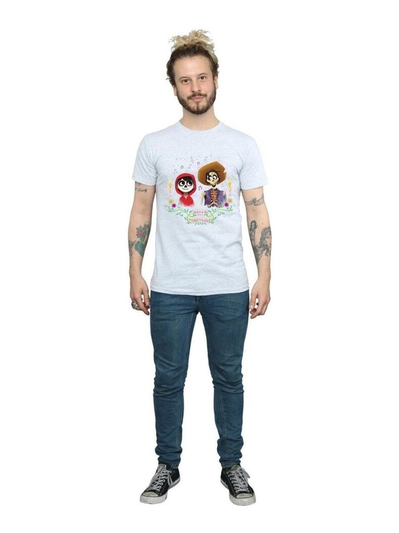 Disney - T-shirt COCO Gris chiné - Kiabi