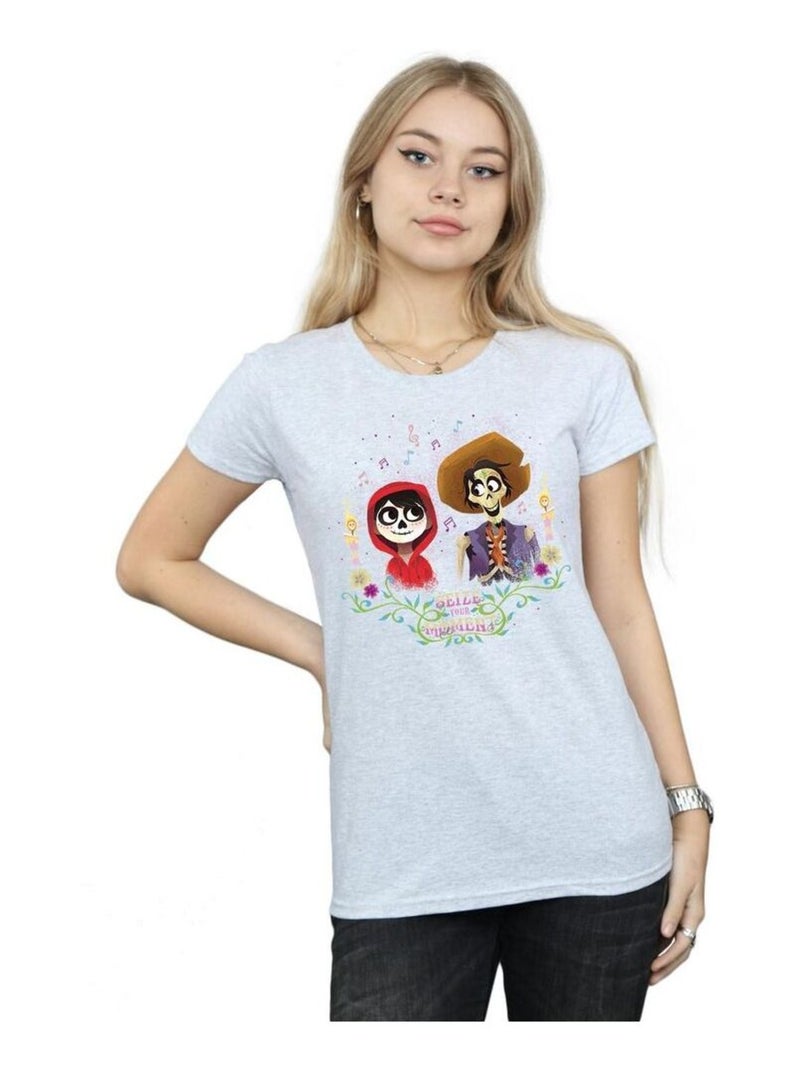 Disney - T-shirt COCO Gris chiné - Kiabi