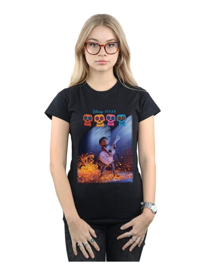 Disney - T-shirt COCO PLAYING GUITAR Noir - Kiabi