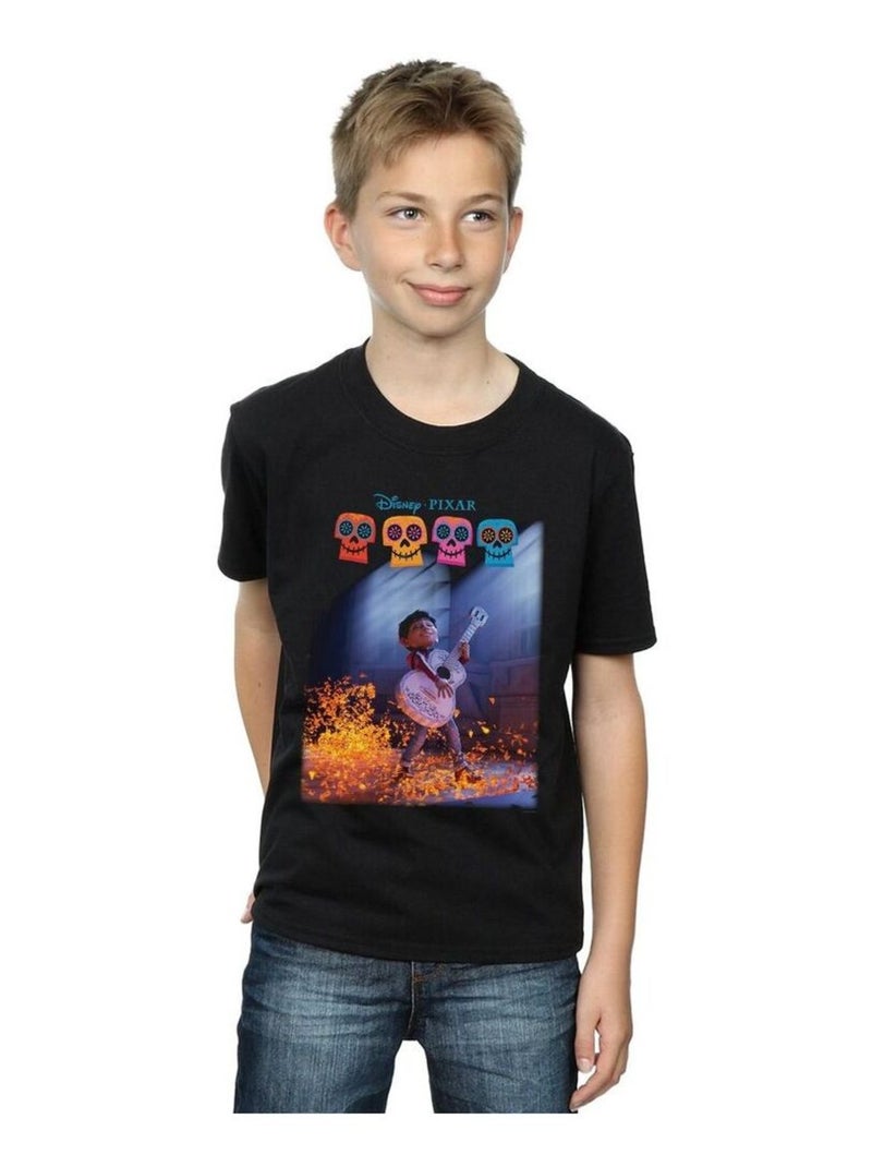 Disney - T-shirt COCO PLAYING GUITAR Noir - Kiabi