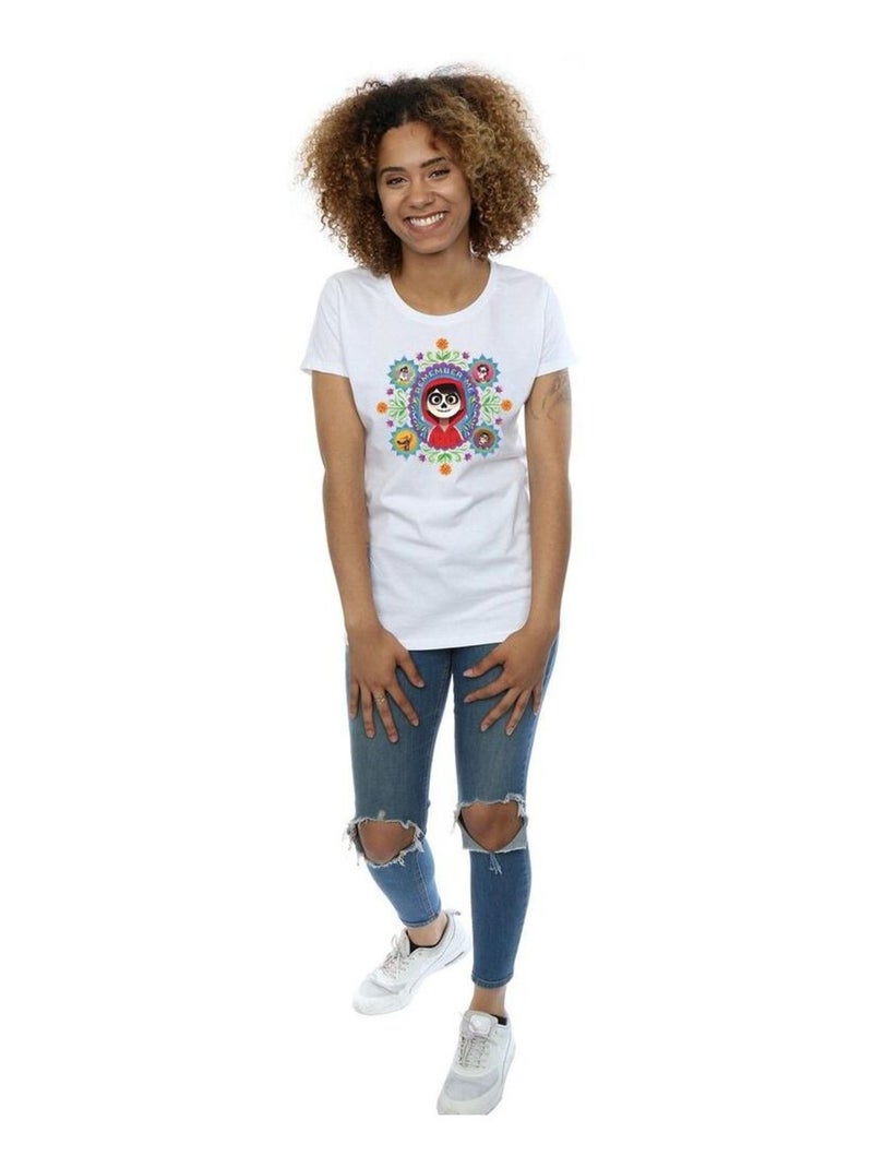 Disney - T-shirt COCO REMEMBER ME Blanc - Kiabi