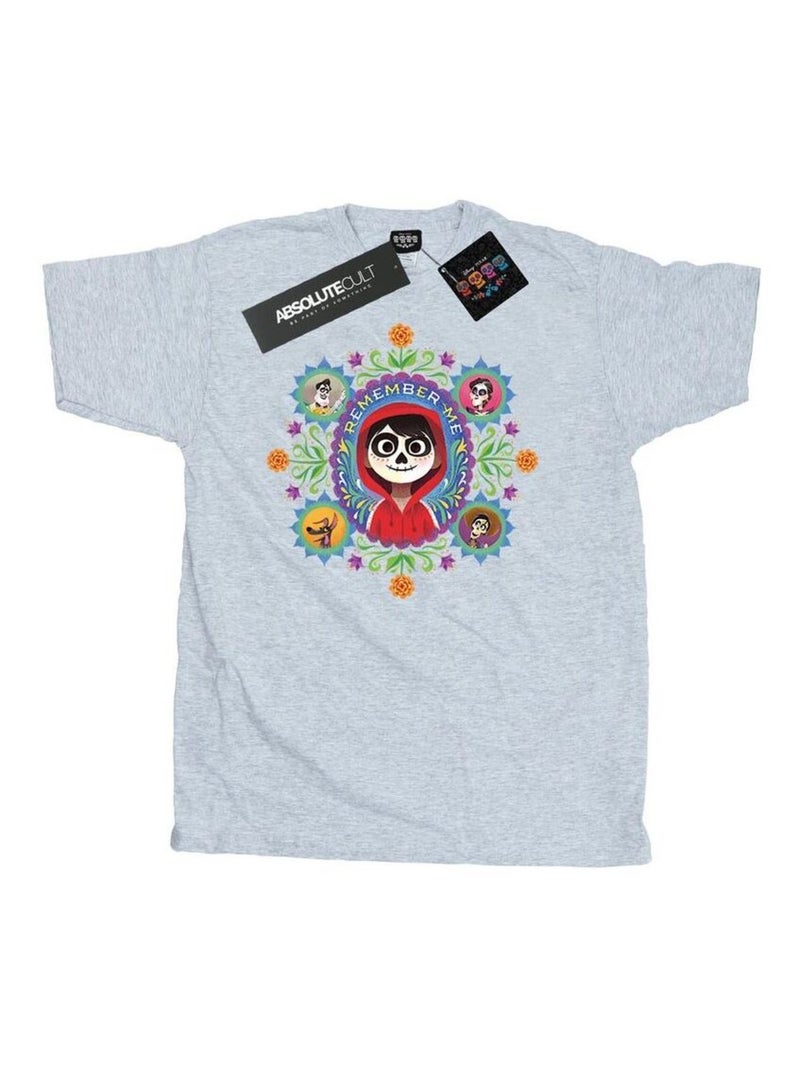Disney - T-shirt COCO REMEMBER ME Gris chiné - Kiabi
