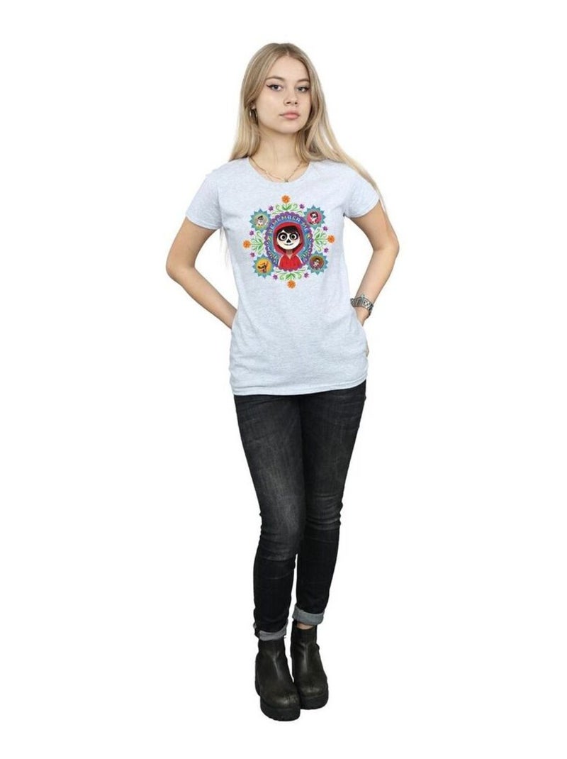 Disney - T-shirt COCO REMEMBER ME Gris chiné - Kiabi