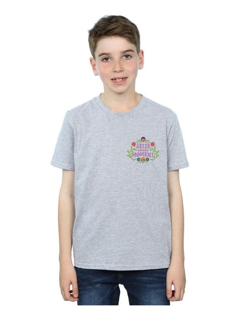 Disney - T-shirt COCO SEIZE YOUR MOMENT Gris chiné - Kiabi