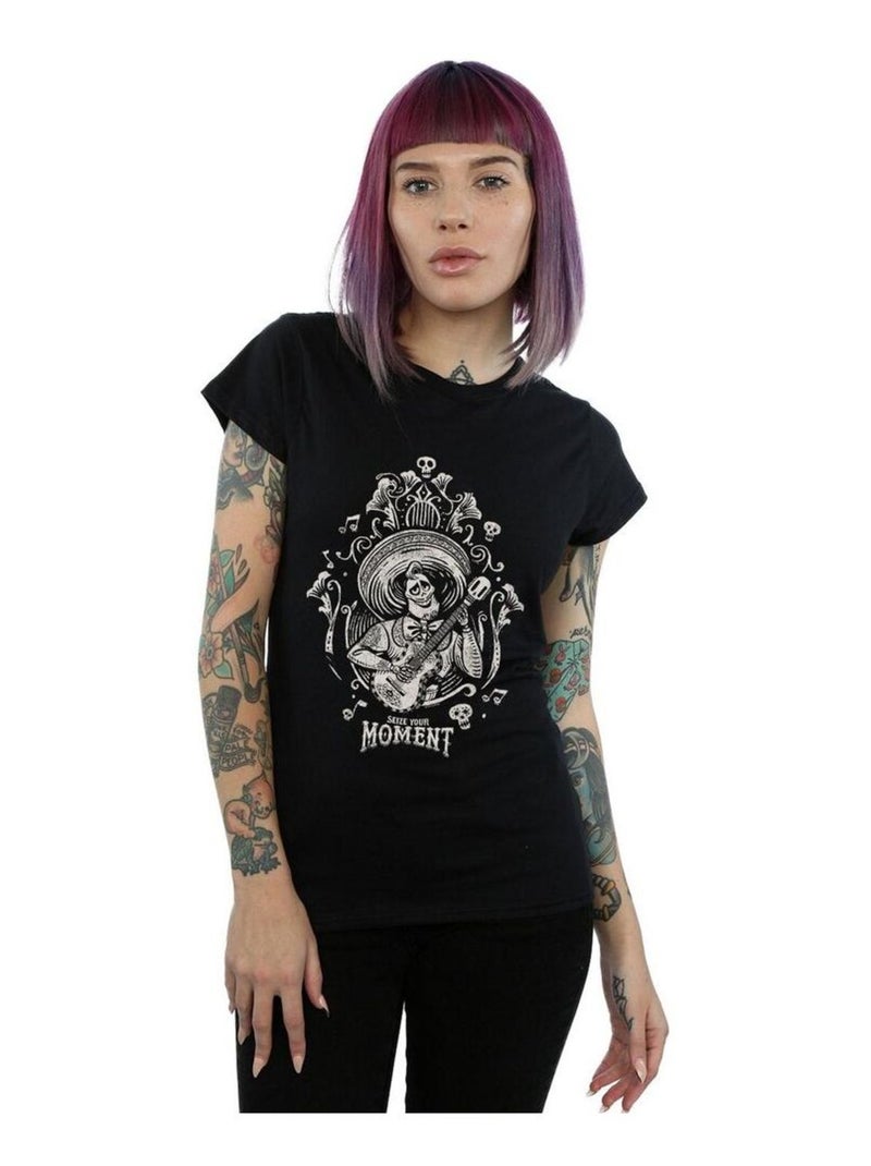 Disney - T-shirt COCO SEIZE YOUR MOMENT Noir - Kiabi
