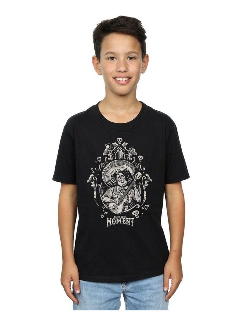 Disney - T-shirt COCO SEIZE YOUR MOMENT Noir - Kiabi