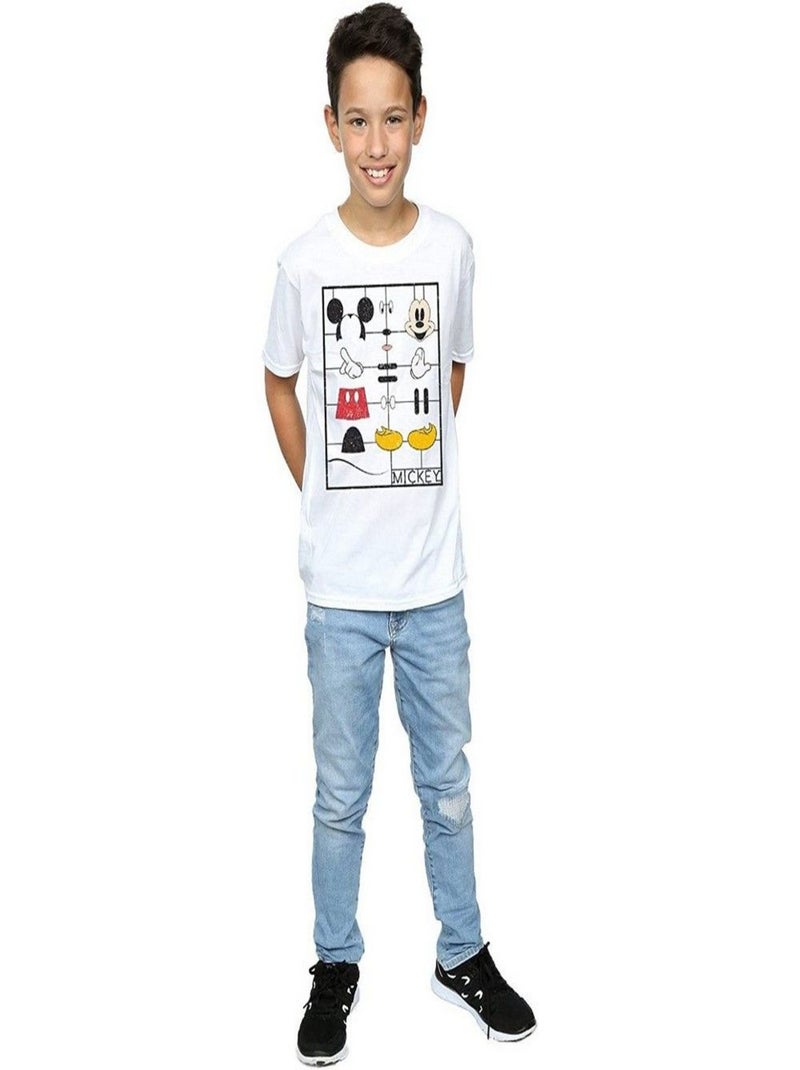 Disney - T-shirt CONSTRUCTION KIT Blanc - Kiabi